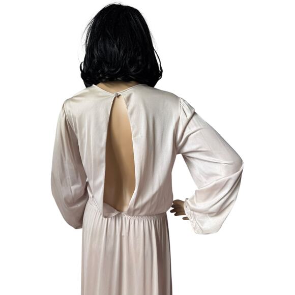 American Vintage Sears openback Nightgown & robe set pink gray medium - Picture 4 of 16